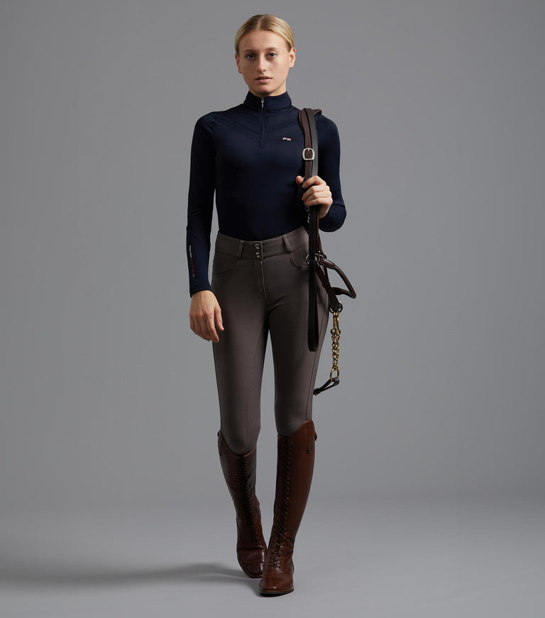 Premier Equine Virtue Ladies Full Seat Gel Riding Breeches (High Waisted) - black, navy, grey, olive, walnut