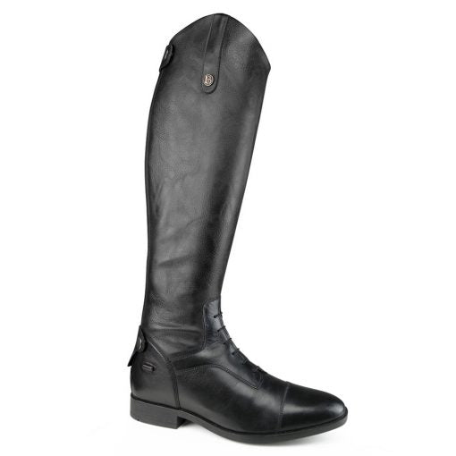 Brogini Como Mens Long Laced Leather Riding Boots (Black)