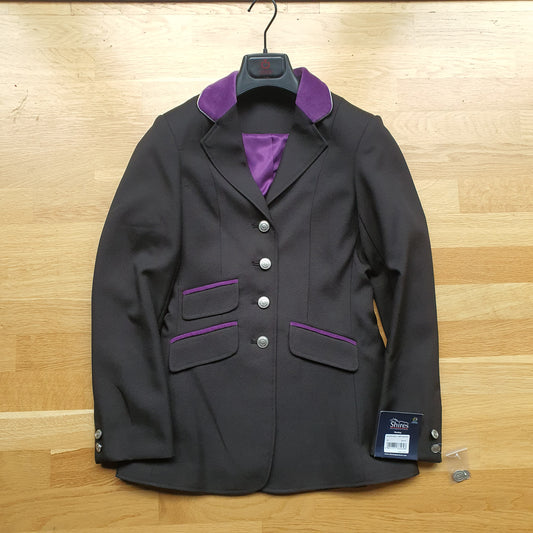 Shires black and purple  show jacket ladies size 6/8. Brand new!