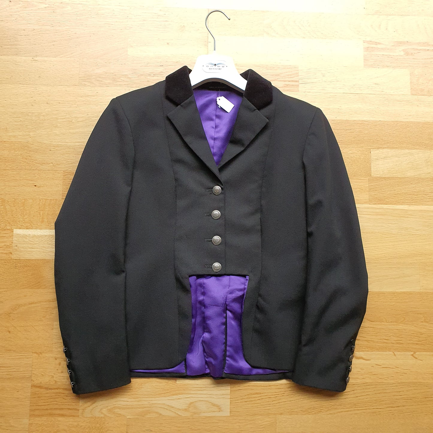 Mears Pytchley black cutaway show jacket ladies size 10