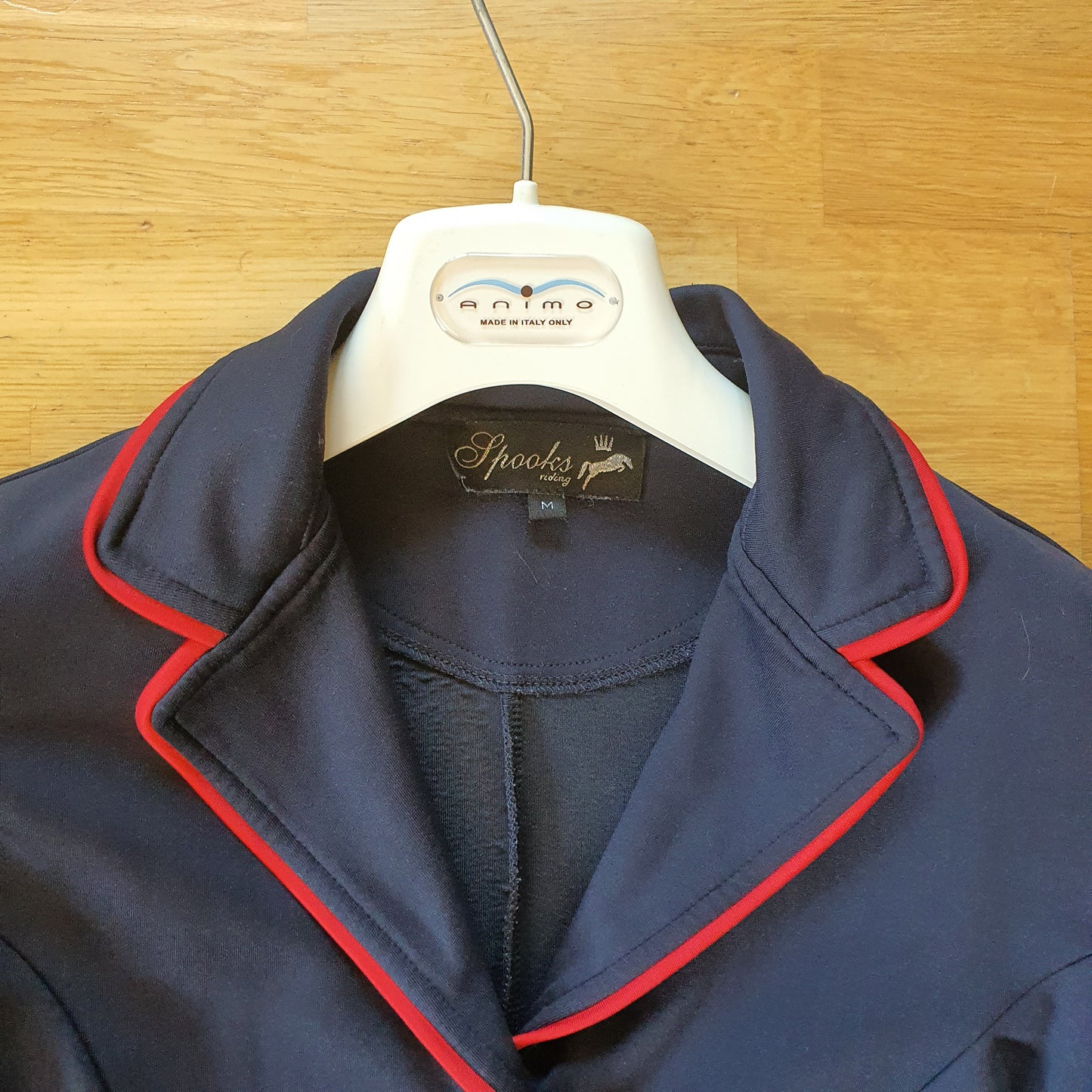 Spooks navy show jacket with red trim ladies size 10 (size M)