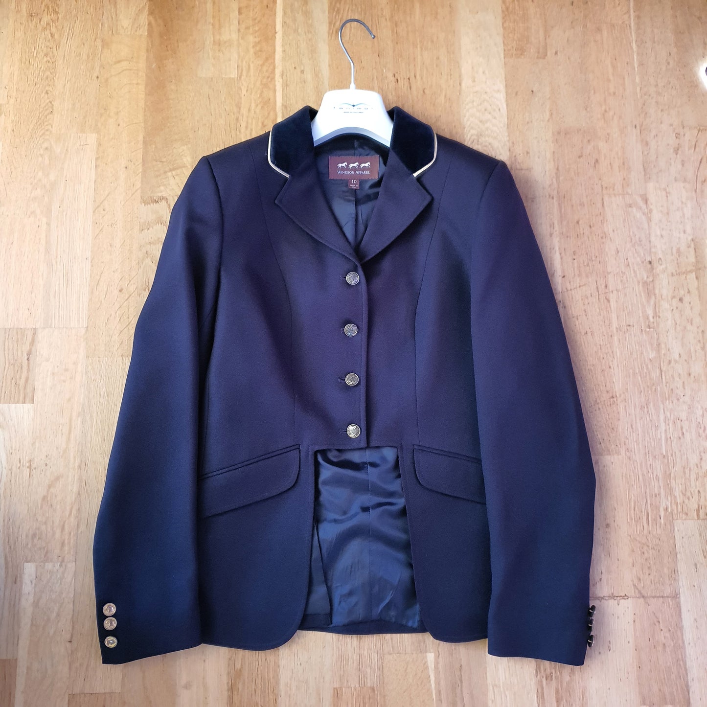 Windsor Apparel navy cutaway show jacket ladies size 10