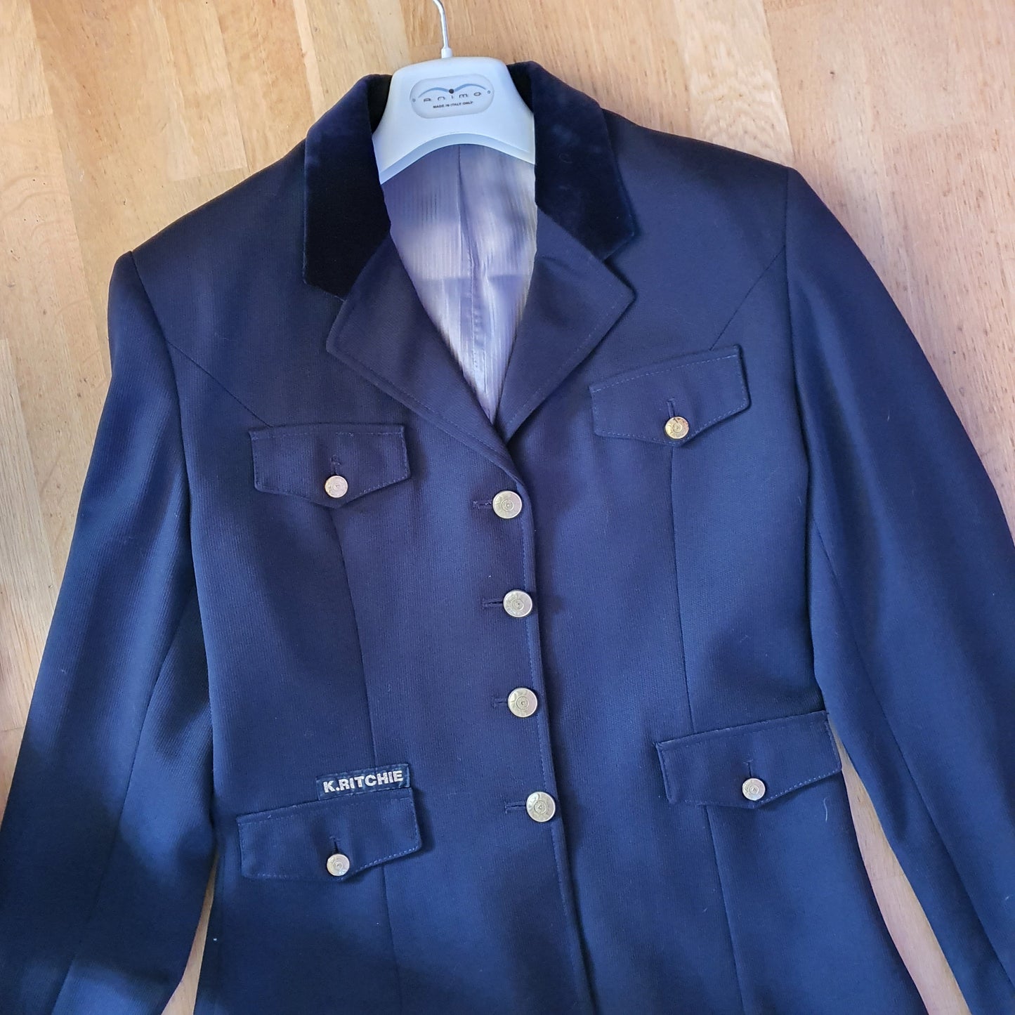 K Ritchie navy show jacket ladies size 14