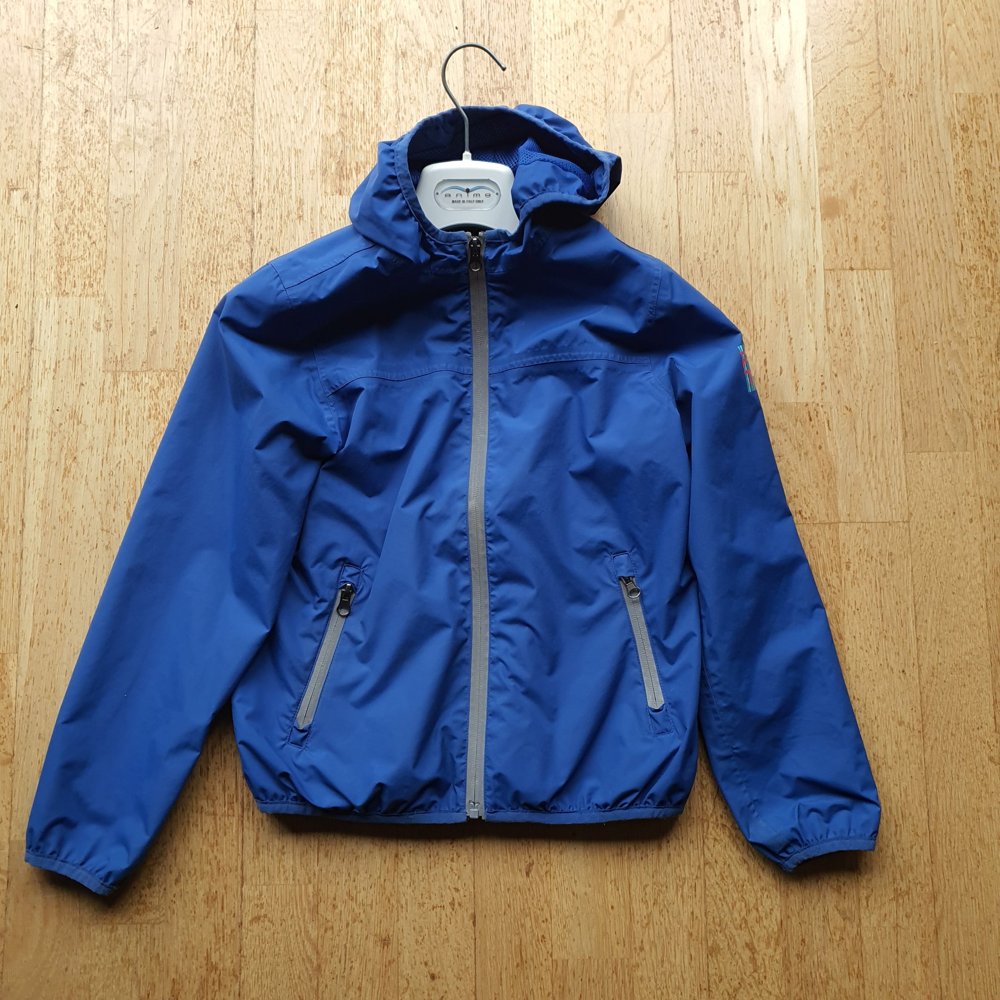 Girls blue clearance rain jacket