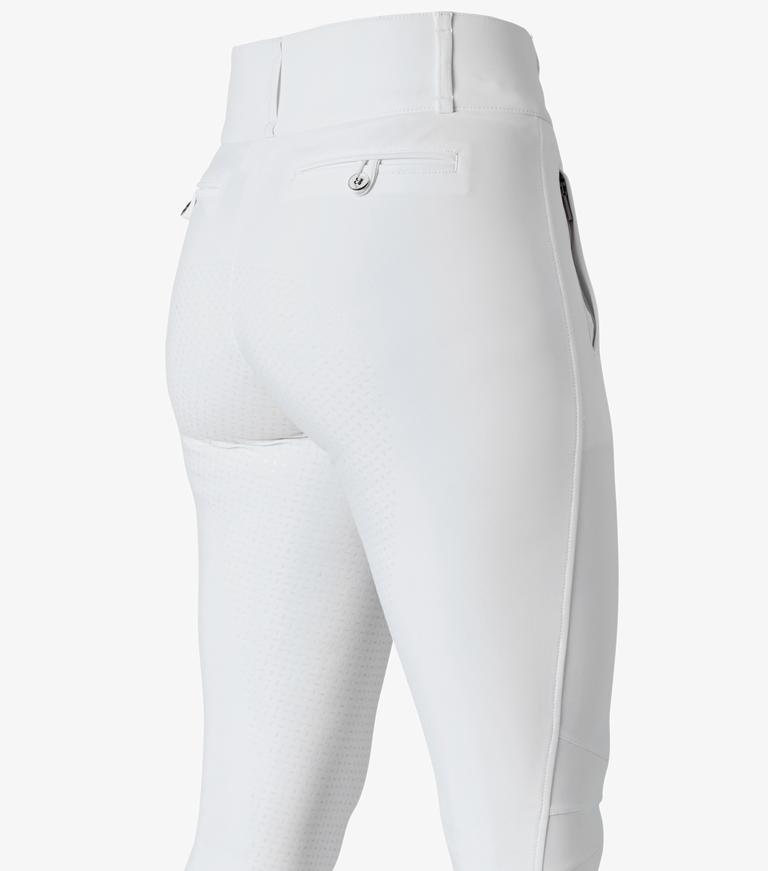 Premier Equine Aradina Ladies Full Seat Gel Competition Riding Breeches - white