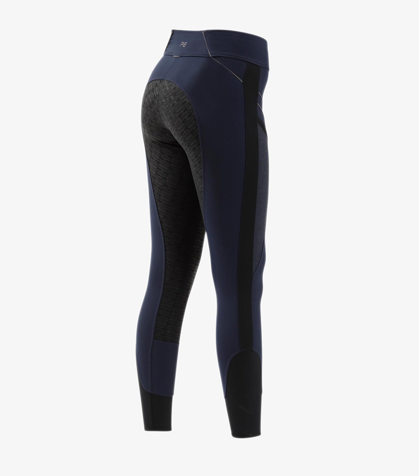 Premier Equine Astrid Girls Full Seat Gel Pull On Riding Tights ( Navy)