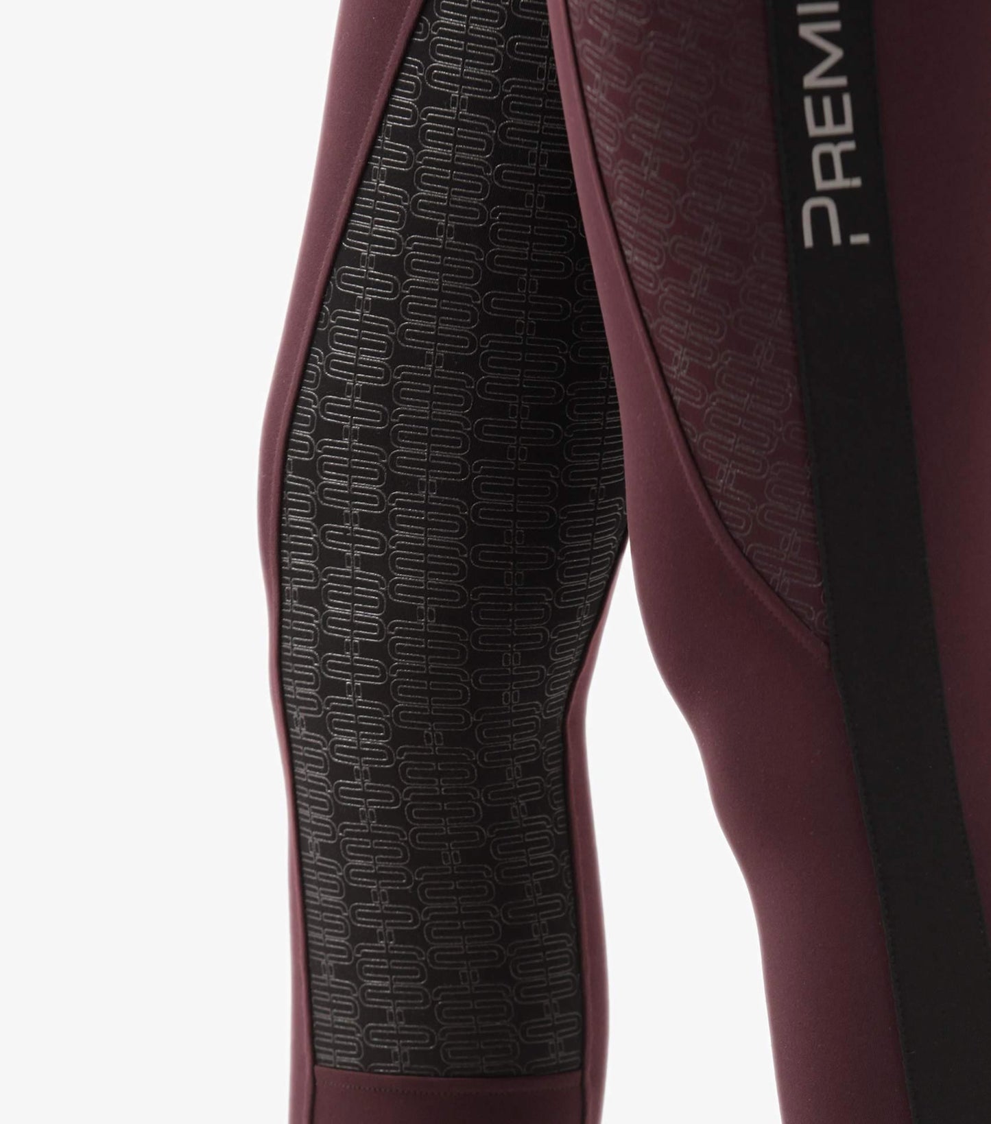 Premier Equine Astrid Girls Full Seat Gel Pull On Riding Tights (Wine)