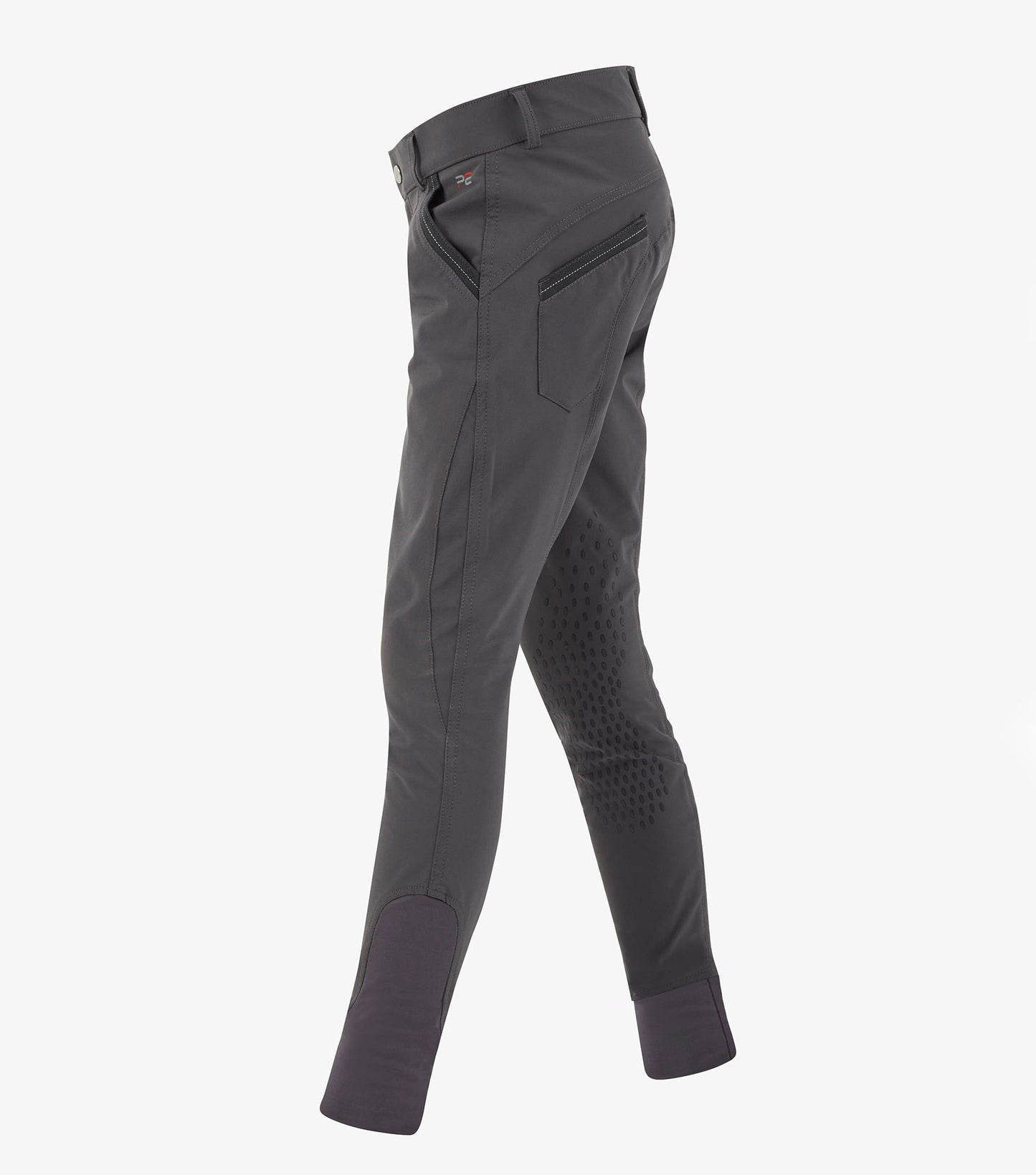 Premier Equine Gando Boys Gel Knee Riding Breeches - grey