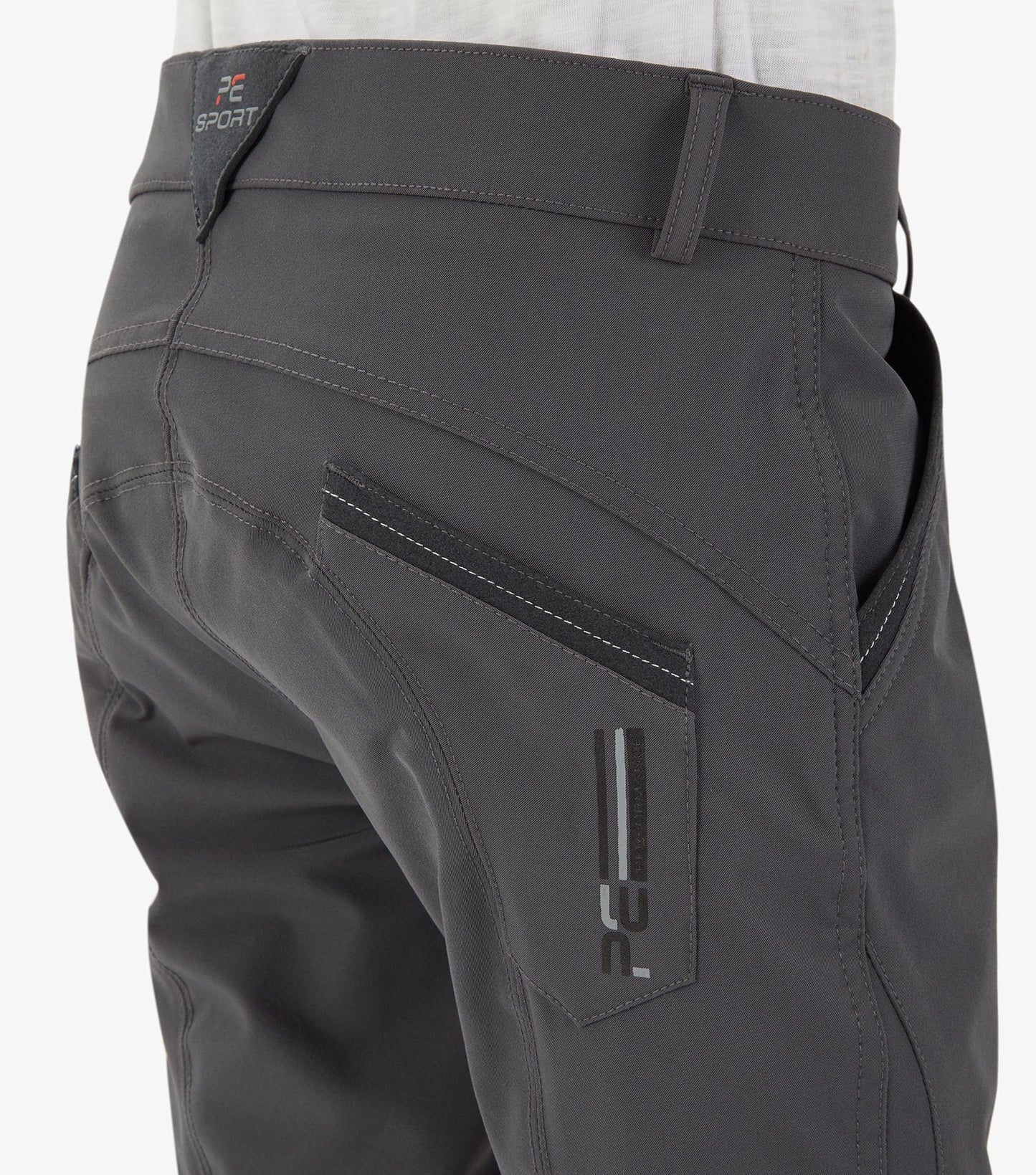 Premier Equine Gando Boys Gel Knee Riding Breeches - grey