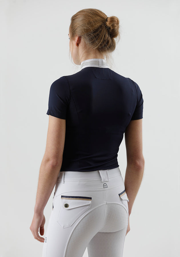 Premier Equine Maria Diamante Show Shirt - navy