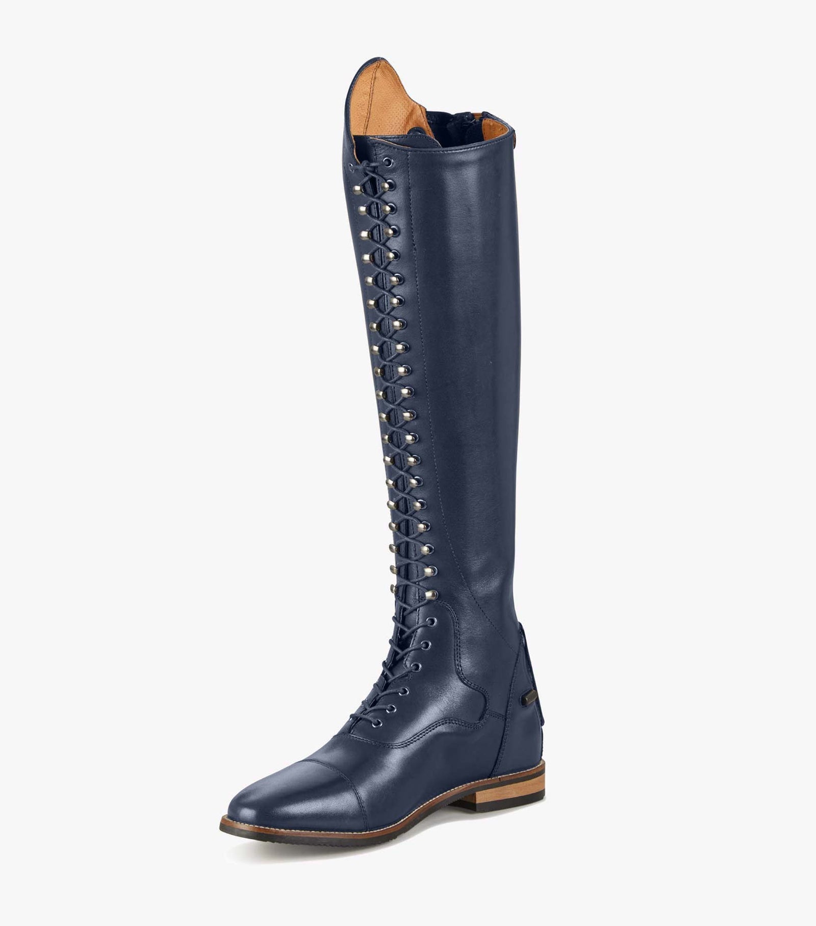 Ladies navy blue hot sale leather boots