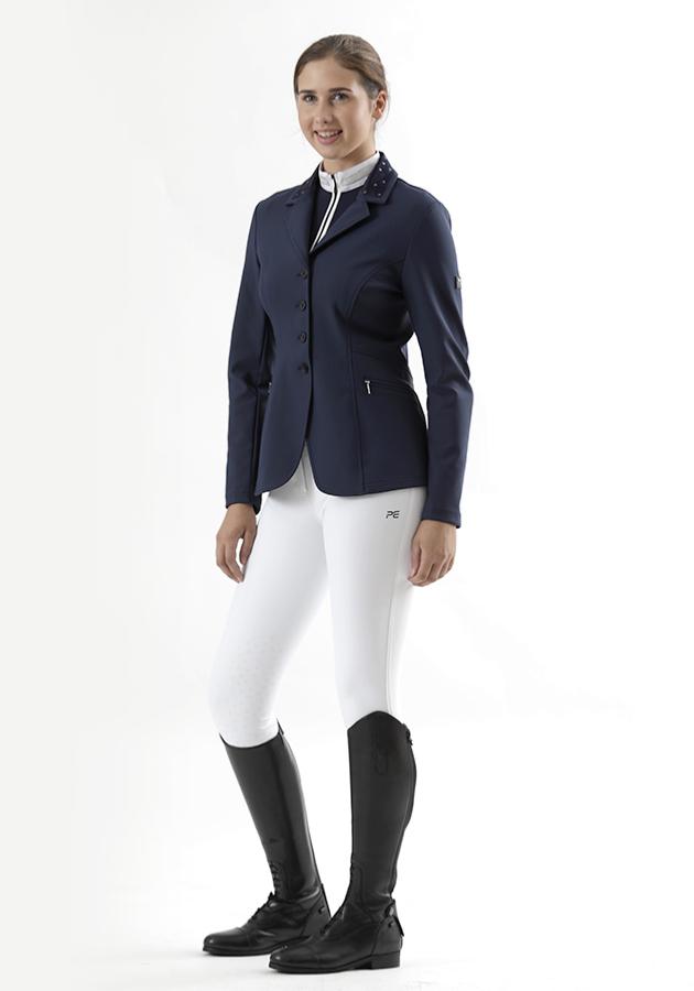 Premier Equine Maria Diamante Show Shirt - navy