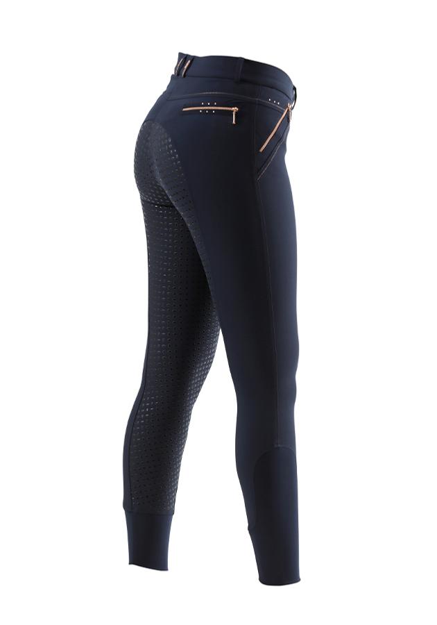 Premier Equine Milliania Ladies Full Seat Gel Riding Breeches - Navy