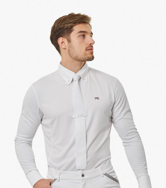 Premier Equine Giulio Men's Long Sleeve Show Shirt (White)