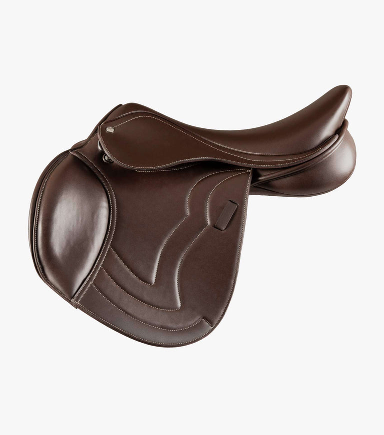 PE Sautiller Synthetic Close Contact Jump Saddle - Brown