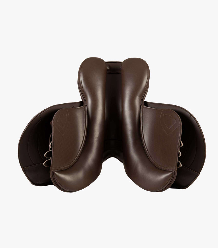 PE Sautiller Synthetic Close Contact Jump Saddle - Brown