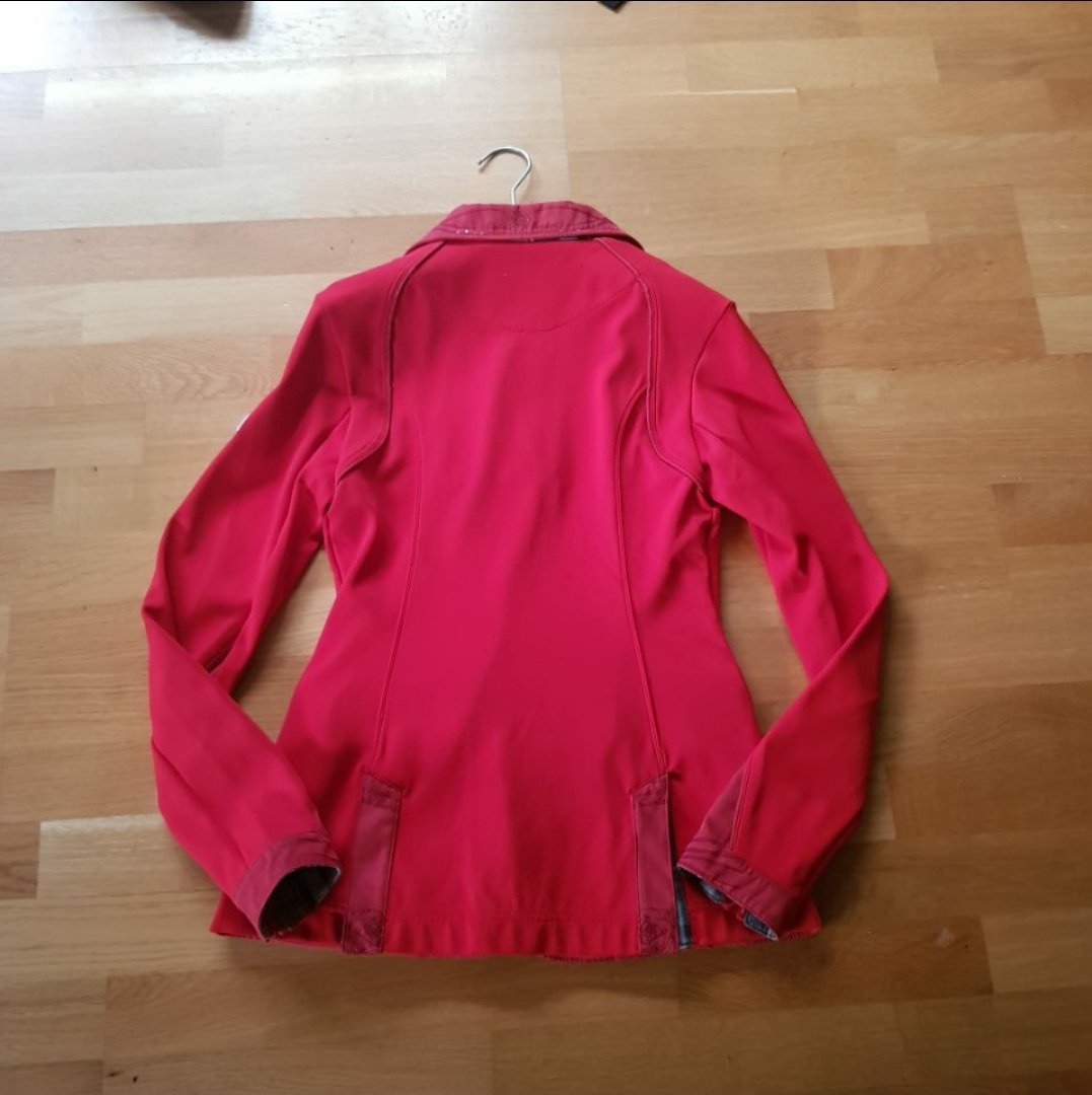 Animo red show jacket, ladies size 10 (i42) - Robyn's Tack Room 