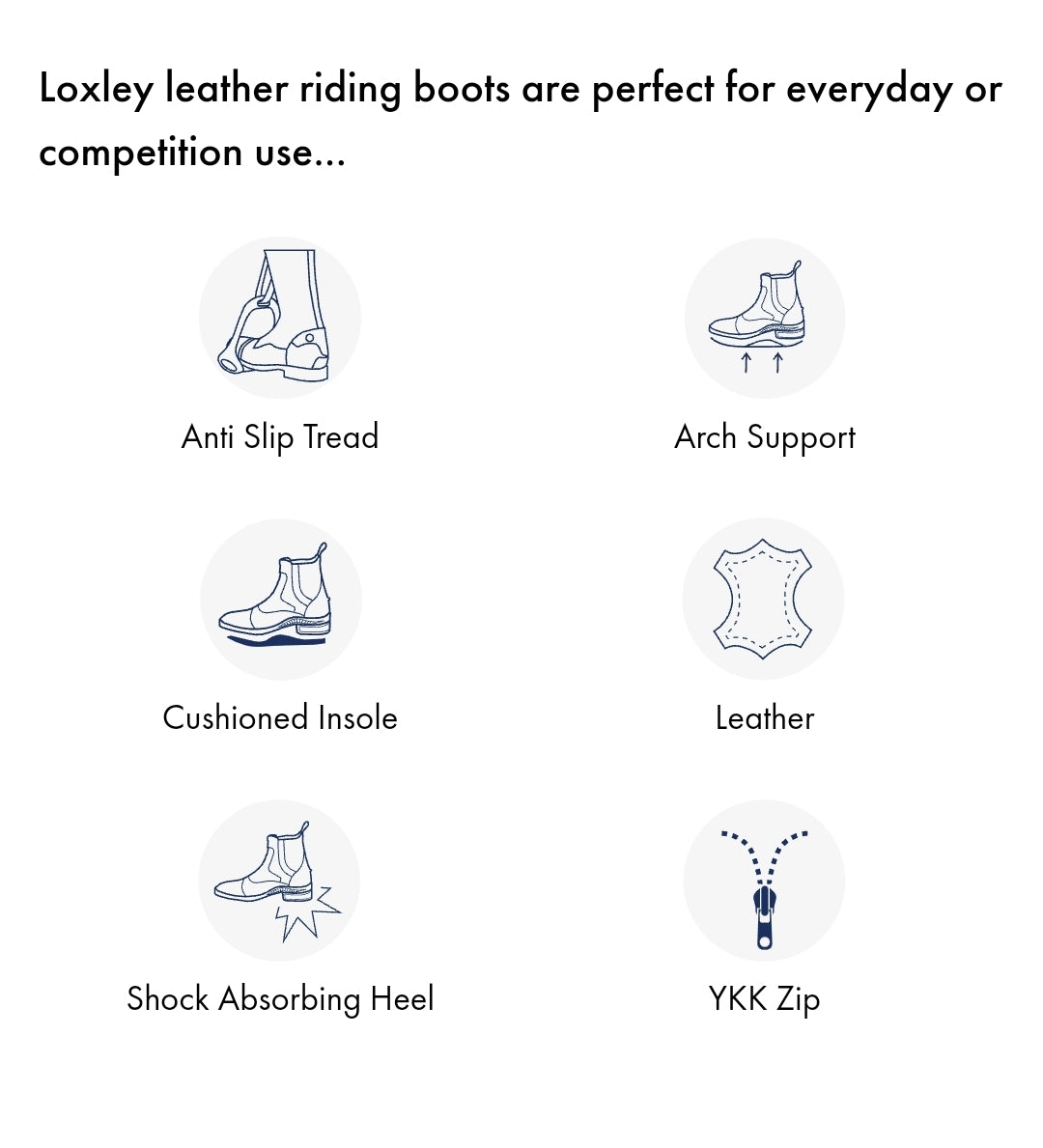 Premier Equine Loxley Ladies Leather Paddock / Riding Jodhpur Boots - Black