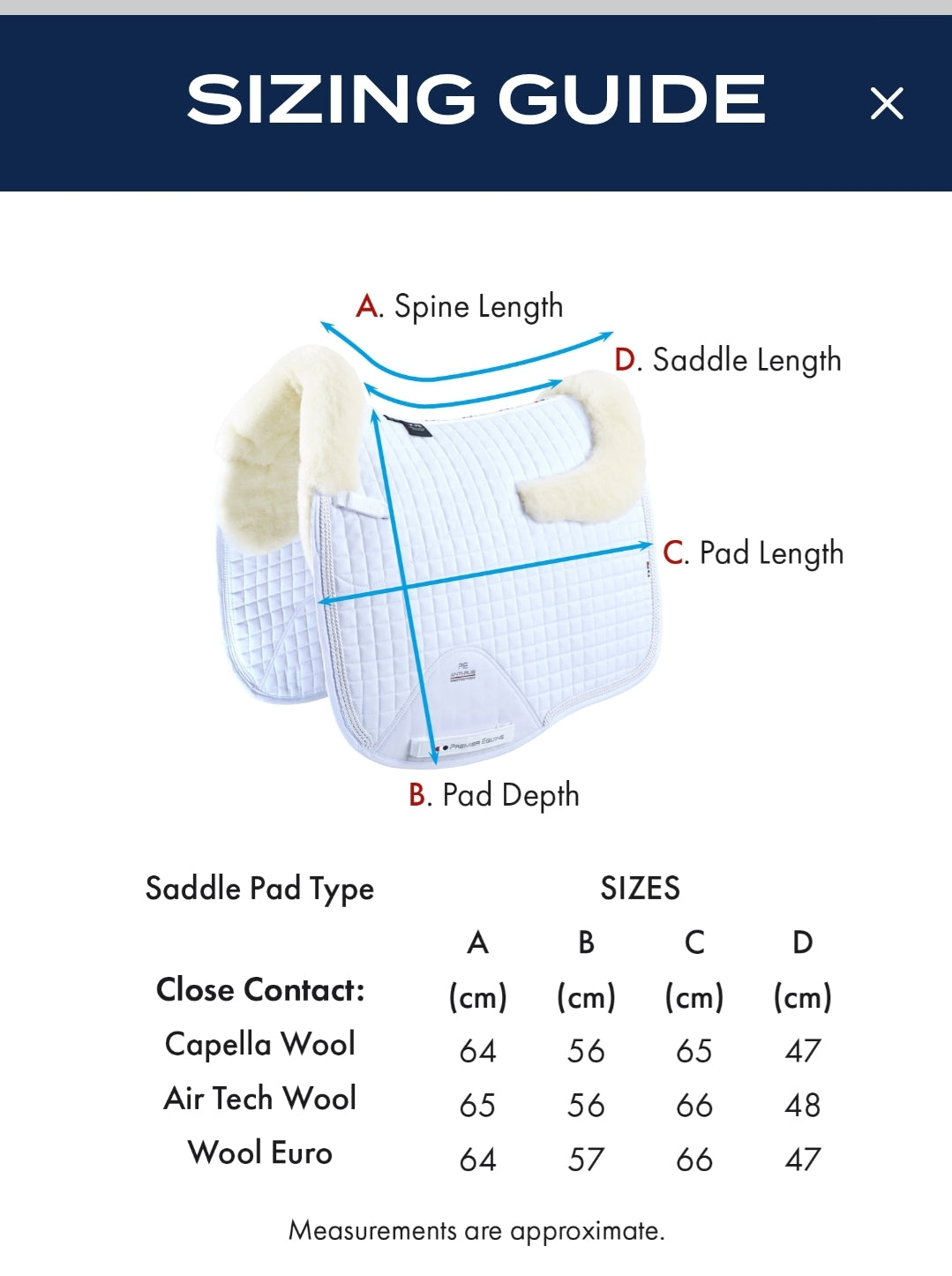 Premier Equine Atlantis CC Satin Wool Dressage Square