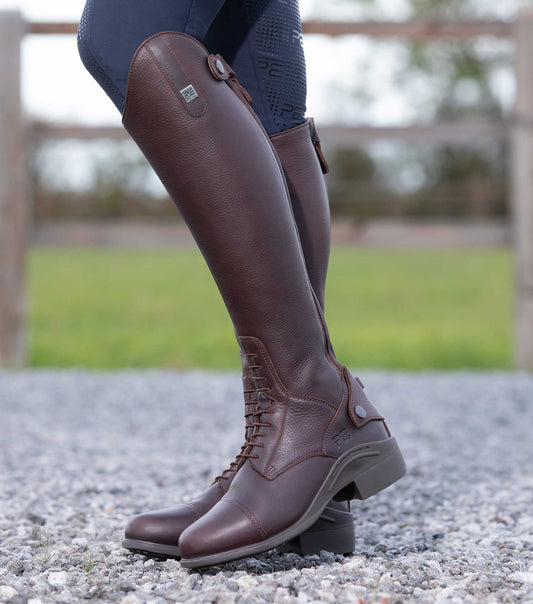 Premier Equine Vallardi Ladies Leather Field Tall Riding Boot - Brown