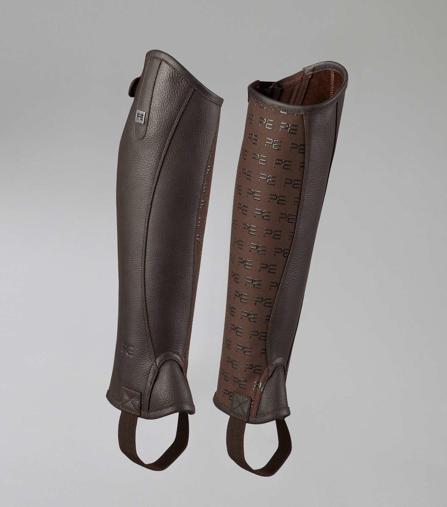 Premier Equine Actio Leather Half Chaps - brown