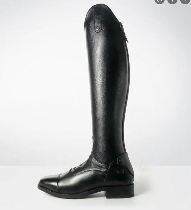 Brogini Como Long Laced Leather Riding Boots (Black)