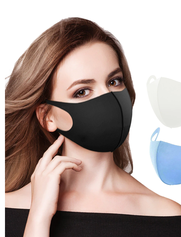 Cotton reusable face masks - pack of 10 - Black