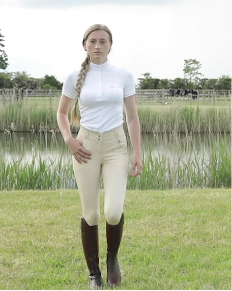 Premier Equine Sophia Ladies Full Seat High Waist Riding Breeches, high waisted - Vanilla